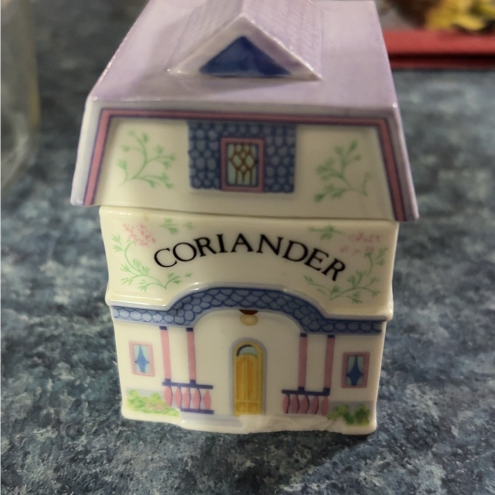 Lenox Spice Village Coriander Ceramic House Spice Jar